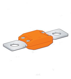 Orangefarbene MEGAVAL-Sicherung 150 A, Teilung 50 mm