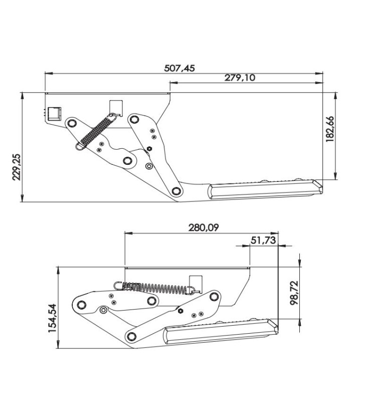 MANUAL STEP 12473 R 700 MM LIPPERT SINGLE TILTING