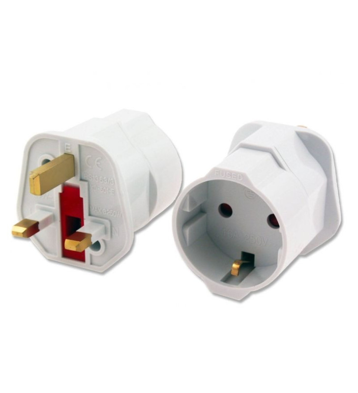 Adaptateur de voyage EU Schuko Plug vers UK Socket