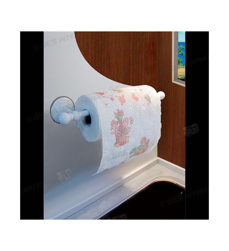 Kitchen roll holder with suction cup