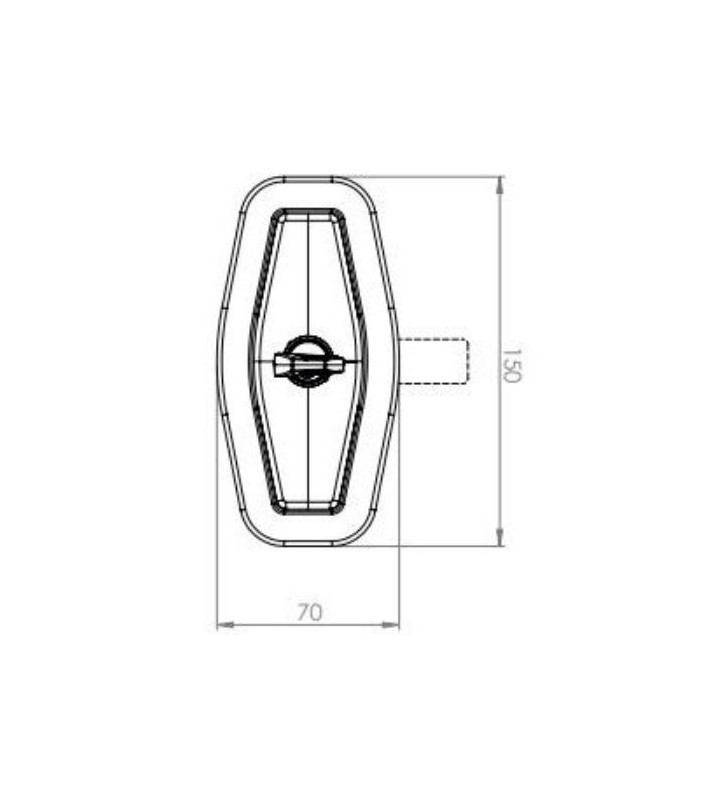 Serrure FIAT Salino STS blanche sans cylindre...