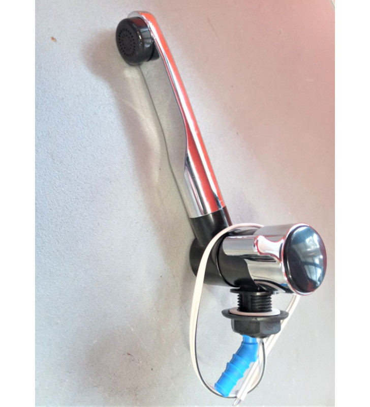 Grifo COMET con microinterruptor negro/cromado