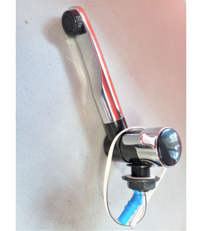 Grifo COMET con microinterruptor negro/cromado