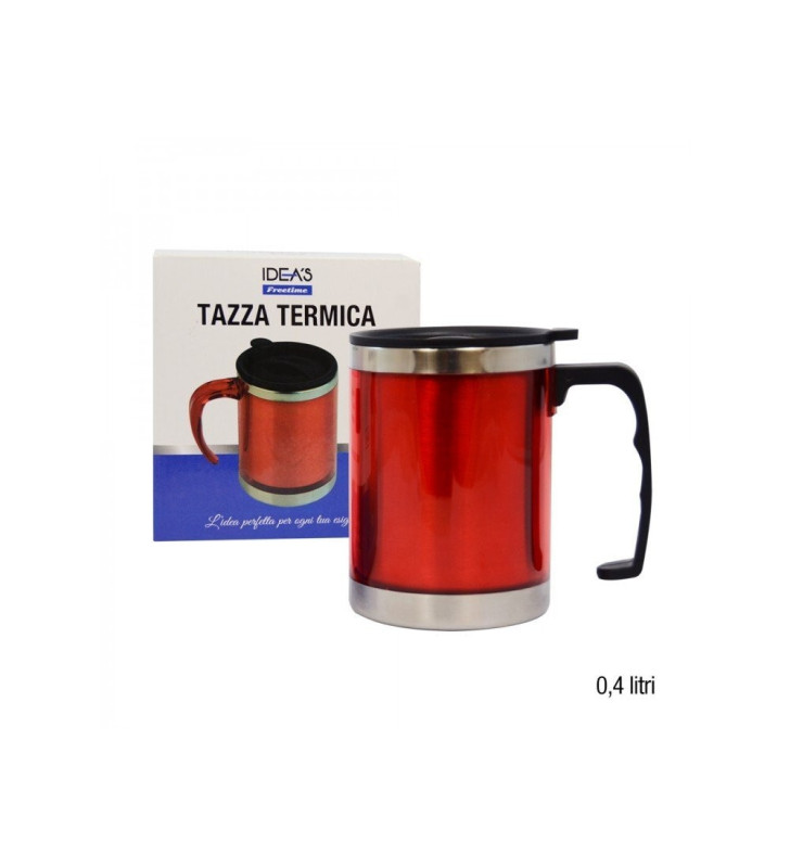 Travel mug in stainless steel 0,400 lt