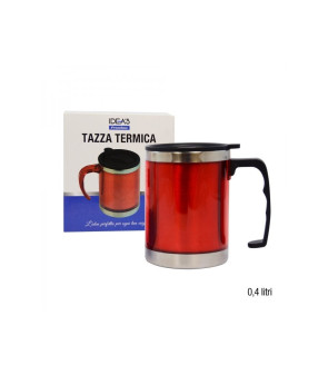 Tazza termica inox 0,400 lt da viaggio