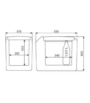 Réfrigérateur Dometic Tropicool TCX35 thermoel -27 ° C 12 / 24vdc, 230vac, 33 lt