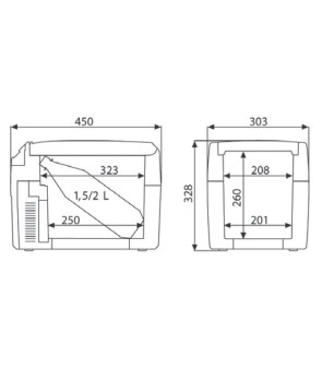 Nevera termoel Dometic Tropicool TCX14 -27°C 12/24vdc, 230vac, 14 lt