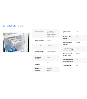 RÉFRIGÉRATEUR À COMPRESSEUR T2090C - POIGNÉE CENTRALE