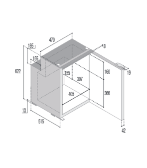 Réfrigérateur à compresseur Vitrifrigo modèle C90i.