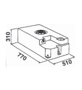 Serbatoio sagomato con attacchi pompa bianco 110 lt