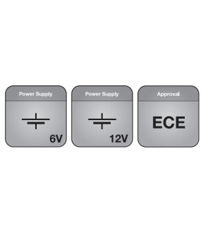 Cantilevered black license plate light from HELLA