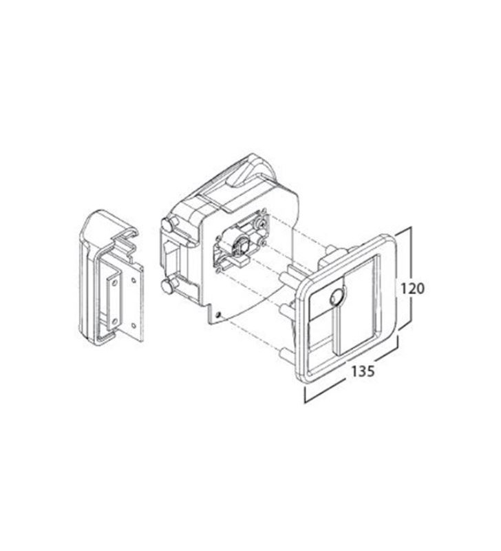 FAP 1059KIT28E Kit antiscasso serratura nera M1...