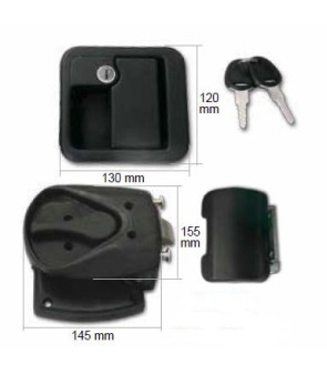 Kit antivol serrure noire FAP M1 CEE c/cyl. et clé