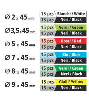 Guaine termorestringenti, set 180 pz