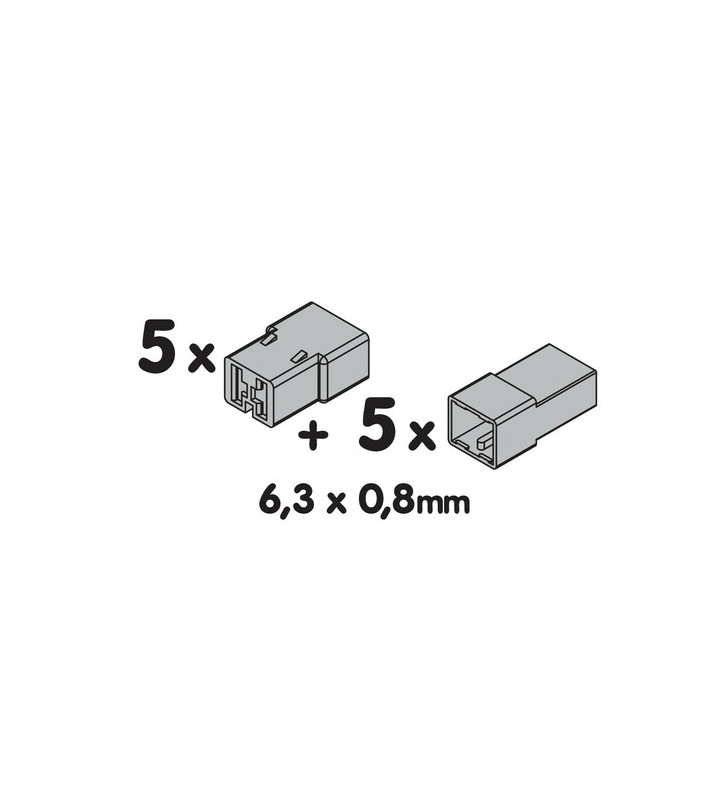 Kit of 10 2-way quick connectors for...