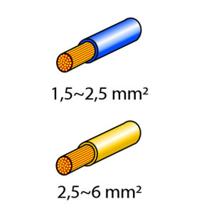 Kit 40 terminales de anillo AZUL Ø5 y AMARILLO Ø6 mm 2