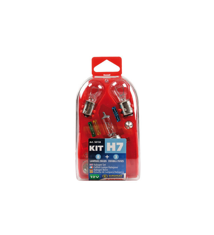 Ersatzlampen-Kit 11 Stück, H7 - 12V Halogen