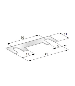 10 pezzi Fusibile a nastro 60A STRIP passo 30 mm