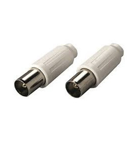 Prise + fiche coaxiale blindée 75 ohms