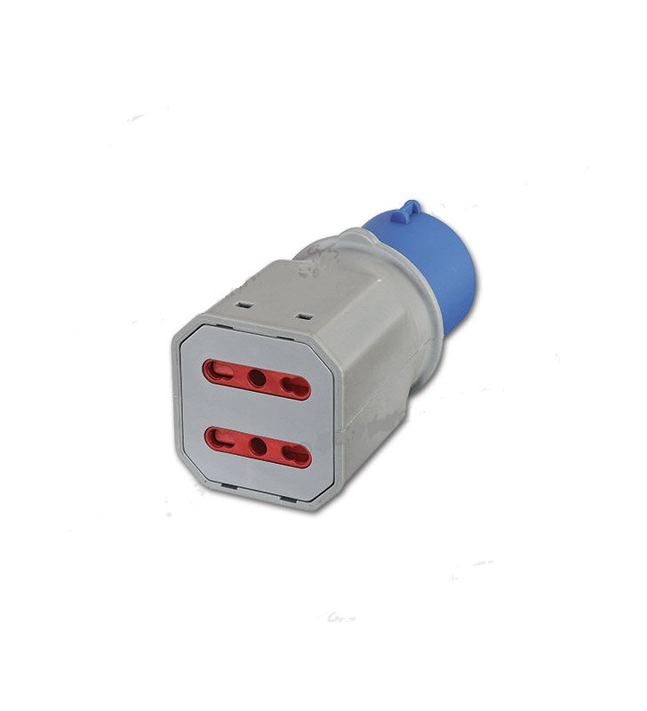 Adaptador para 2 tomas de bypass 230V - 16A