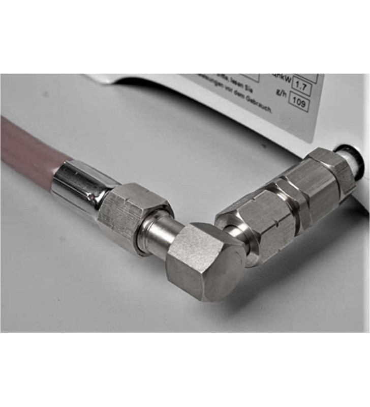 Raccordo ad angolo girevole 1/4" fornello a gas...