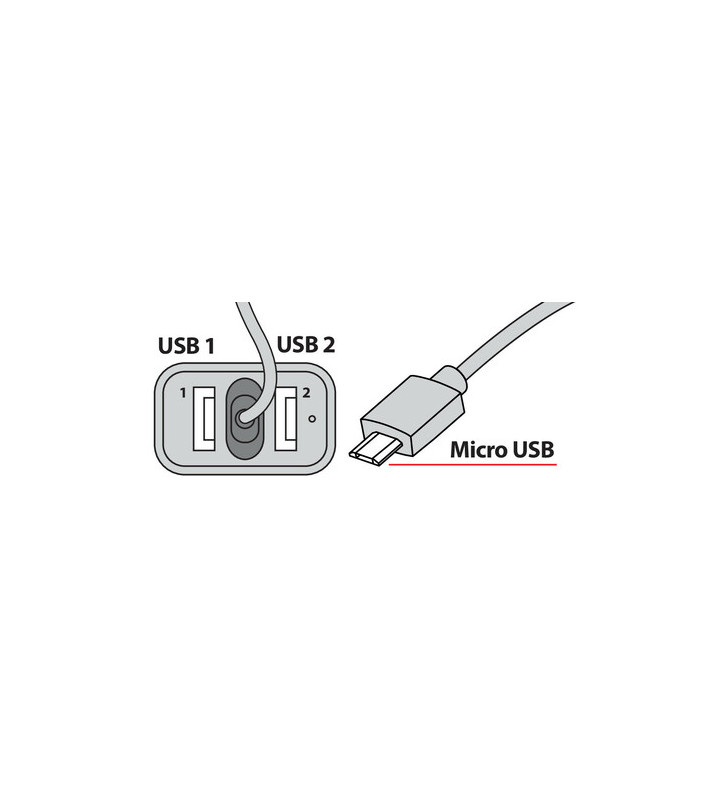 DOUBLE SLIM USB-EVO BUCHSE MICRO-USB-LADEKABEL