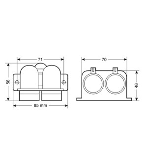 ZWEI FEUERZEUGSTECKDOSE 12 / 24V EXT-4