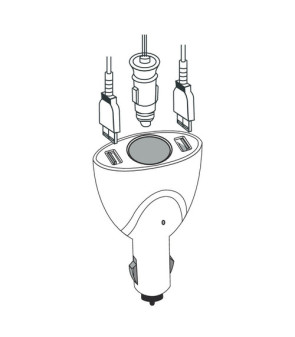 Duo-3, Steckdose mit USB, 12 / 24V