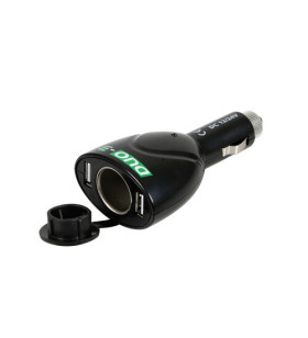 Duo-3, socket with USB, 12 / 24V 2