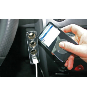 LAMPA DUO-4 DECKENLEUCHTE mit 3 STECKDOSEN + 1USB 12 / 24V 2