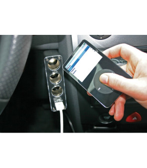 LAMPA DUO-4 DECKENLEUCHTE mit 3 STECKDOSEN + 1USB 12 / 24V