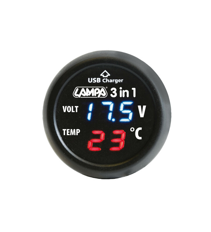 FICHE THERMOMETRE NUMERIQUE 3 EN 1 + VOLTIMETRE...