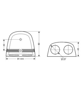 BOÎTIER DOUBLE POUR PRISES SÉRIE EXT 2