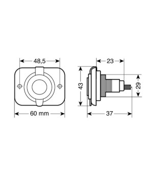 SERIE EXT6 "TOMA DIN 12 / 24V"