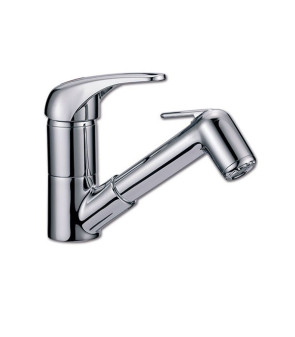 Miscelatore ottone/ABS ELKA BARBY monoleva con doccetta estraibile