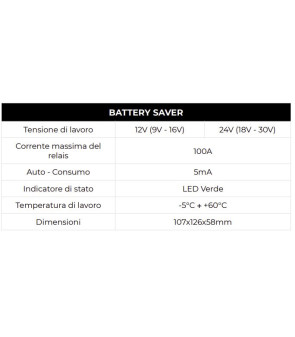 BATTERY SAVER BS 12-100 Coupe-batterie automatique NDS