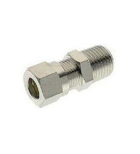 Raccordo dritto ottone nichel tubo Ø 10 - M1