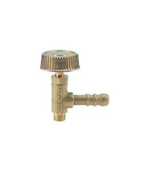 Vertical tap with hose connection for stoves