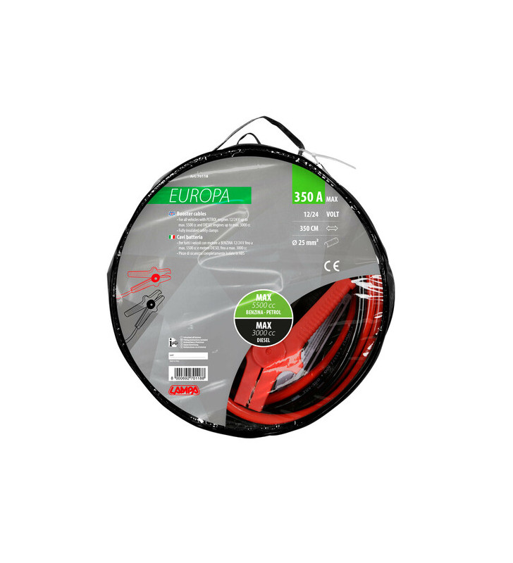 Cavi Batteria Europa - 350 cm - 350 A - 25 mm²