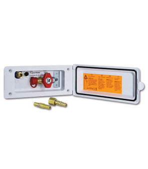 Externe Wasser-/Gassteckdose, weißer sicherer Anschluss