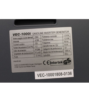 Vechline Vec-1000I 4-stroke petrol generator