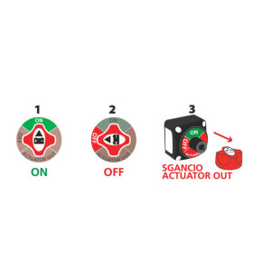 SECTIONNEUR DE BATTERIE 3 positions 200A LAMPA 12 / 50V 2