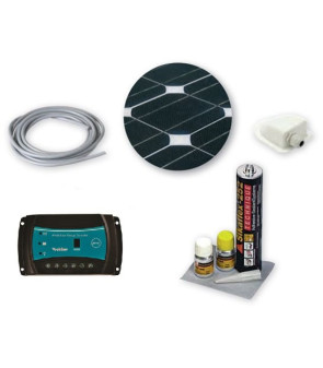 Kit solar regulador 100W 1 batería VECHLINE