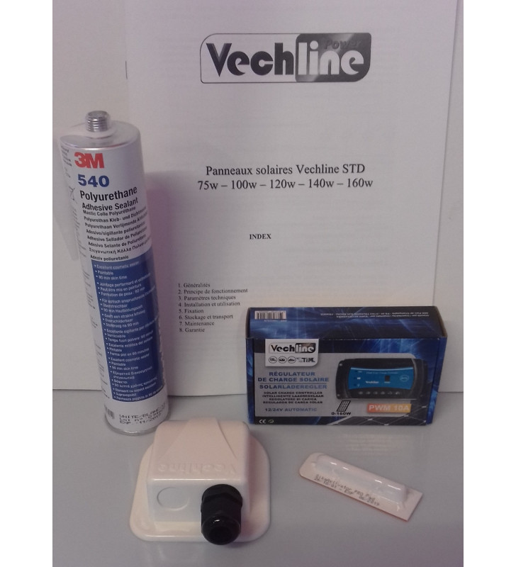 Kit solare 100W regolatore 1 batteria VECHLINE