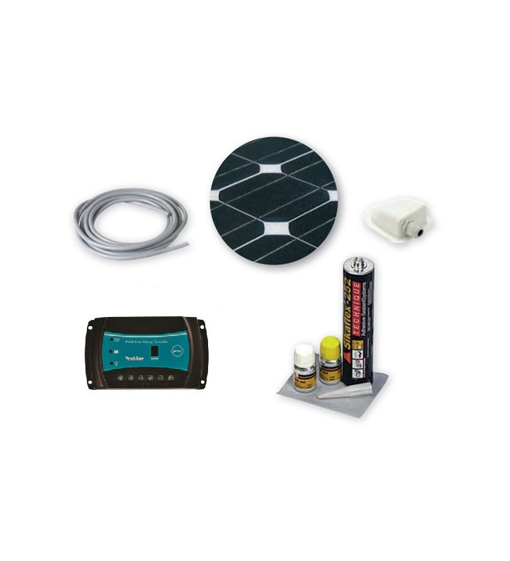 Solar-Kit 160 W Regler 1 VECHLINE-Batterie