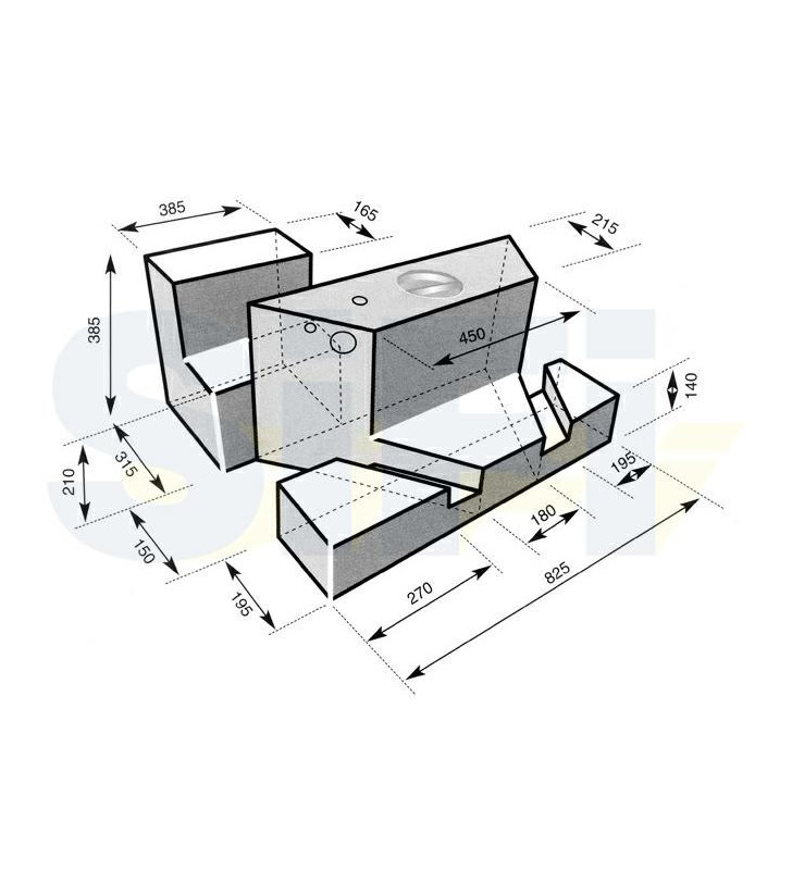 Réservoir en forme DUCATO 2002/2006 blanc 110 lt
