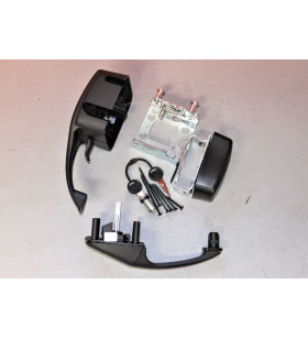 Serrure droite BASIC M1 ZADI noire complète avec rotor et...