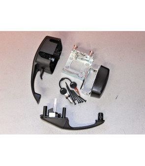 Serrure droite BASIC M1 ZADI noire complète avec rotor et clés