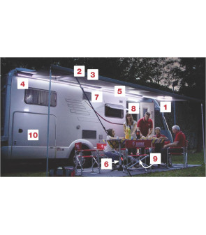 LED-Vorzeltleuchte FLAME 98655-848