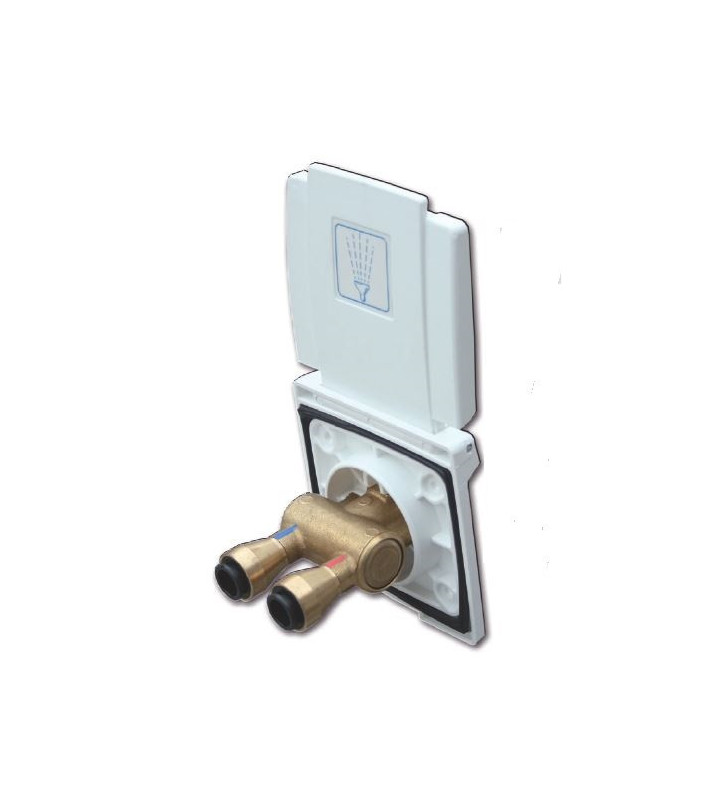 External water connection with hot/cold water...